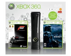 Microsoft Xbox 360 (XB360) Elite Console Bundle (In Box, 1 Controller, 2 Games, 120 GB HDD, HDMI & Power Cables)